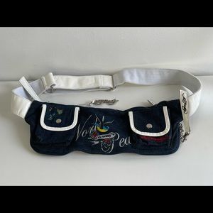 Rare Ed Hardy Denim Cross Body Bag